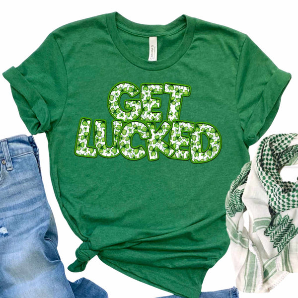 Get lucked clover filled (CITY) 85087 DTF transfer