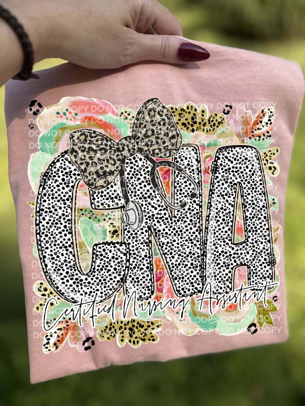 CNA (polka dots) (Scg) DTF Transfer