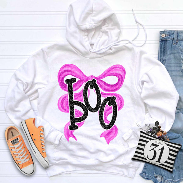 Boo purple bow CITY DTF transfer