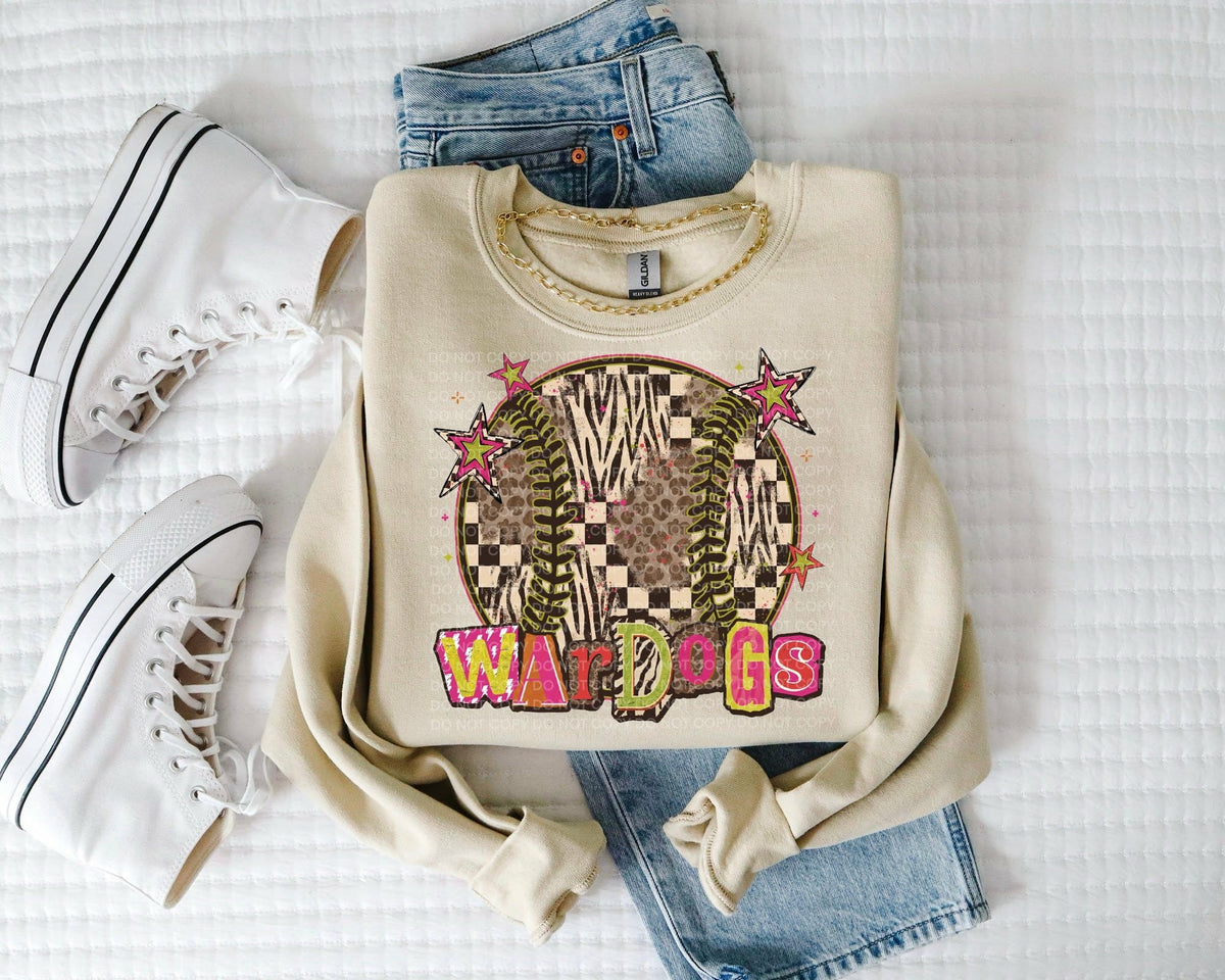 Wardogs magazine font and ball (SCG) DTF Transfer