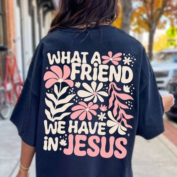 What a friend we have in Jesus pink flowers (KARTA) 62941 DTF transfer