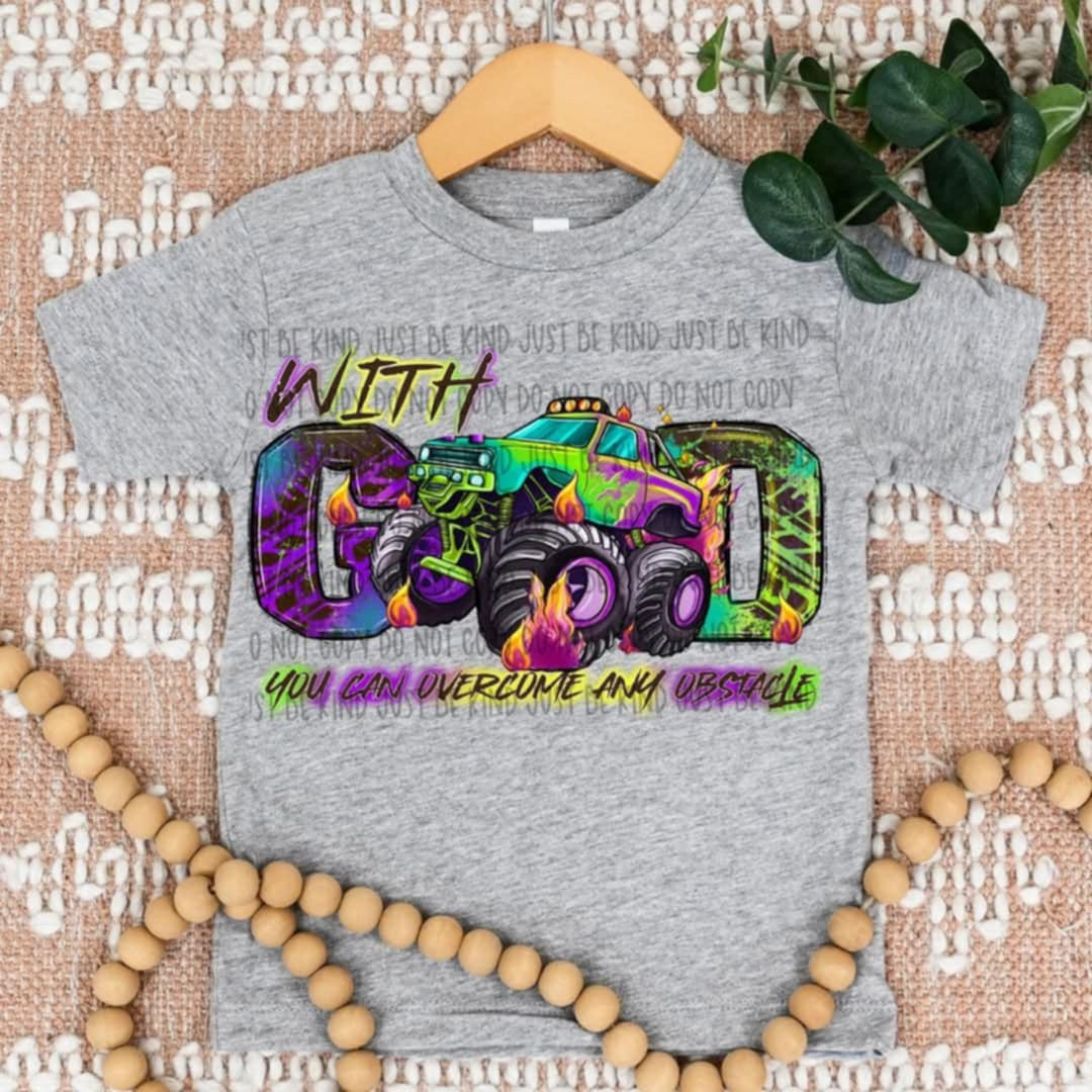 With god you can overcome any obstacle (SSD) 93464 DTF transfer