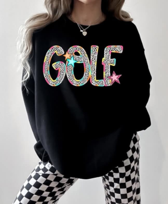 Golf rainbow polkadot (s&g) DTF transfer