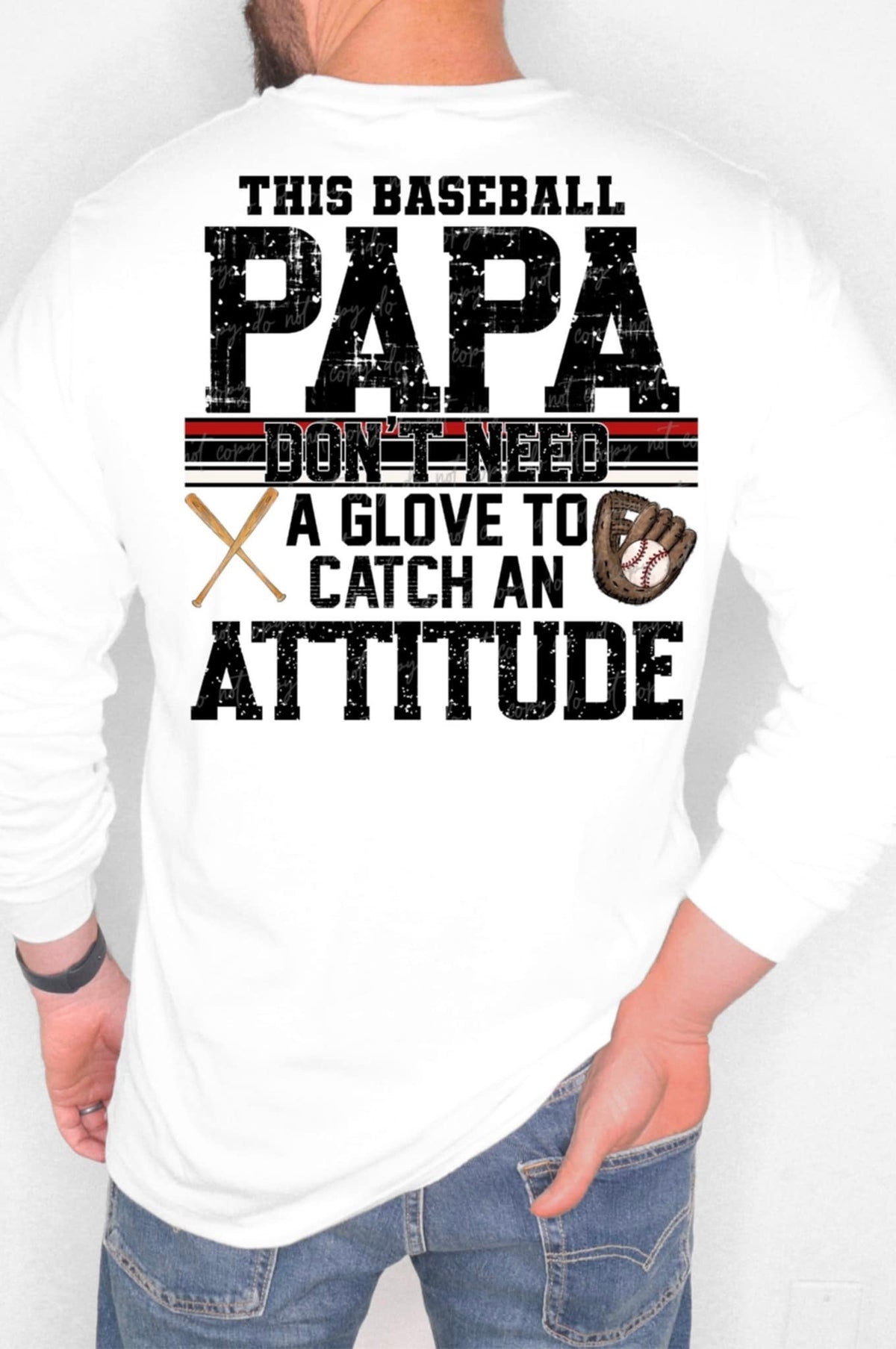 This baseball papa don’t need a glove to catch an attitude (VIRGO) 90564 DTF transfer