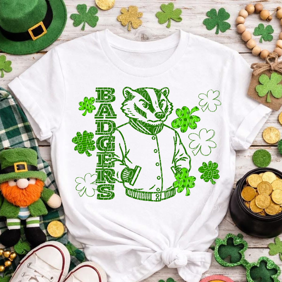 Letterman Clover Badgers (City) DTF transfer