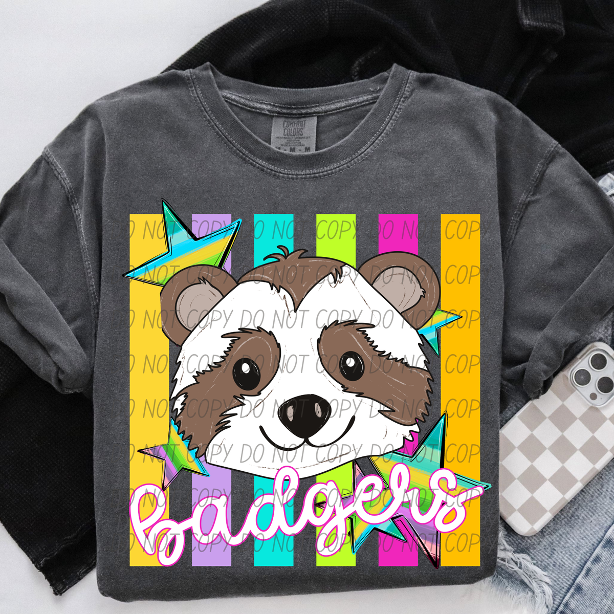 Badgers neon strips (City) DTF Transfer