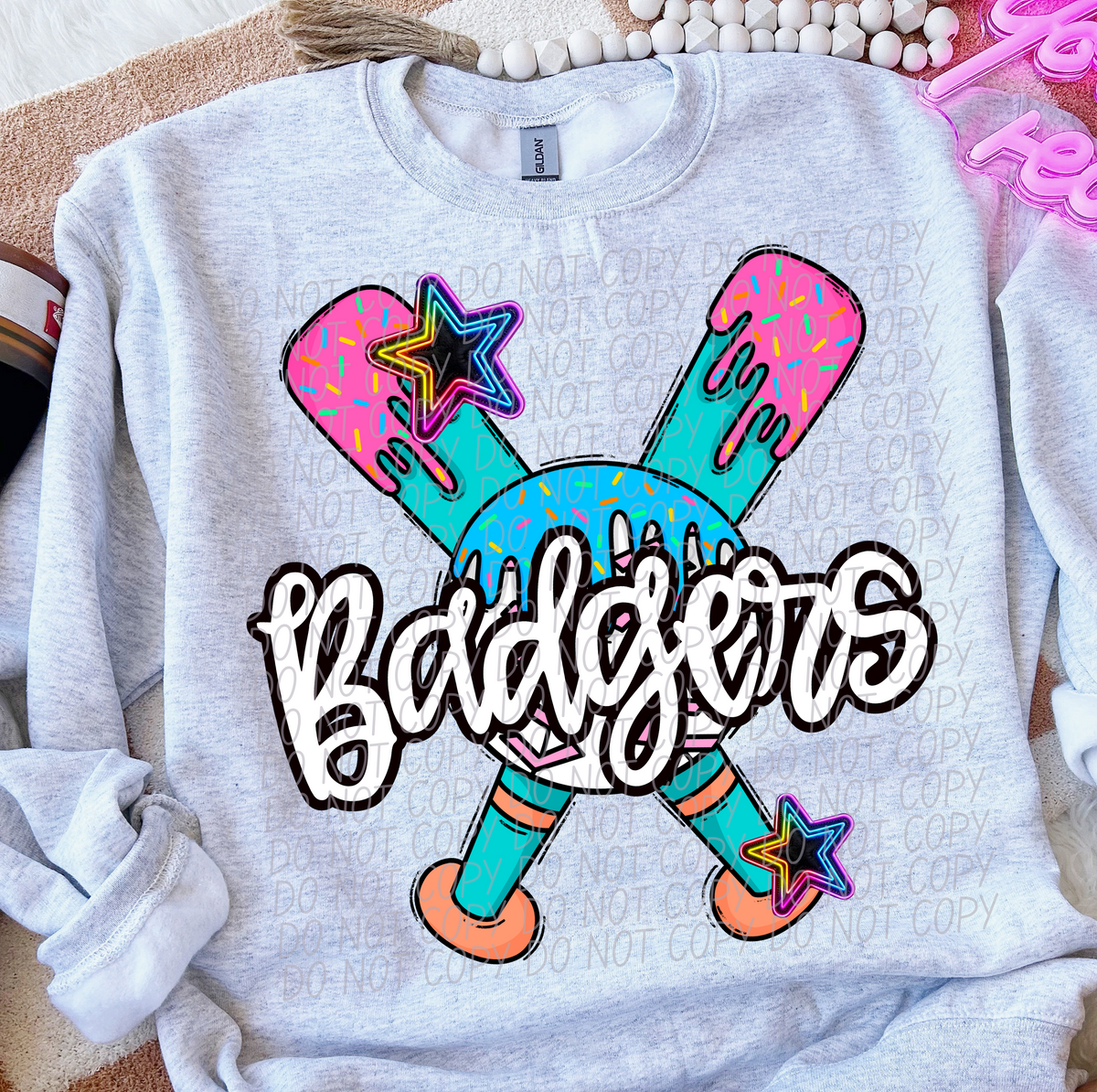 Dripping baseball Badgers (CITY) DTF transfer