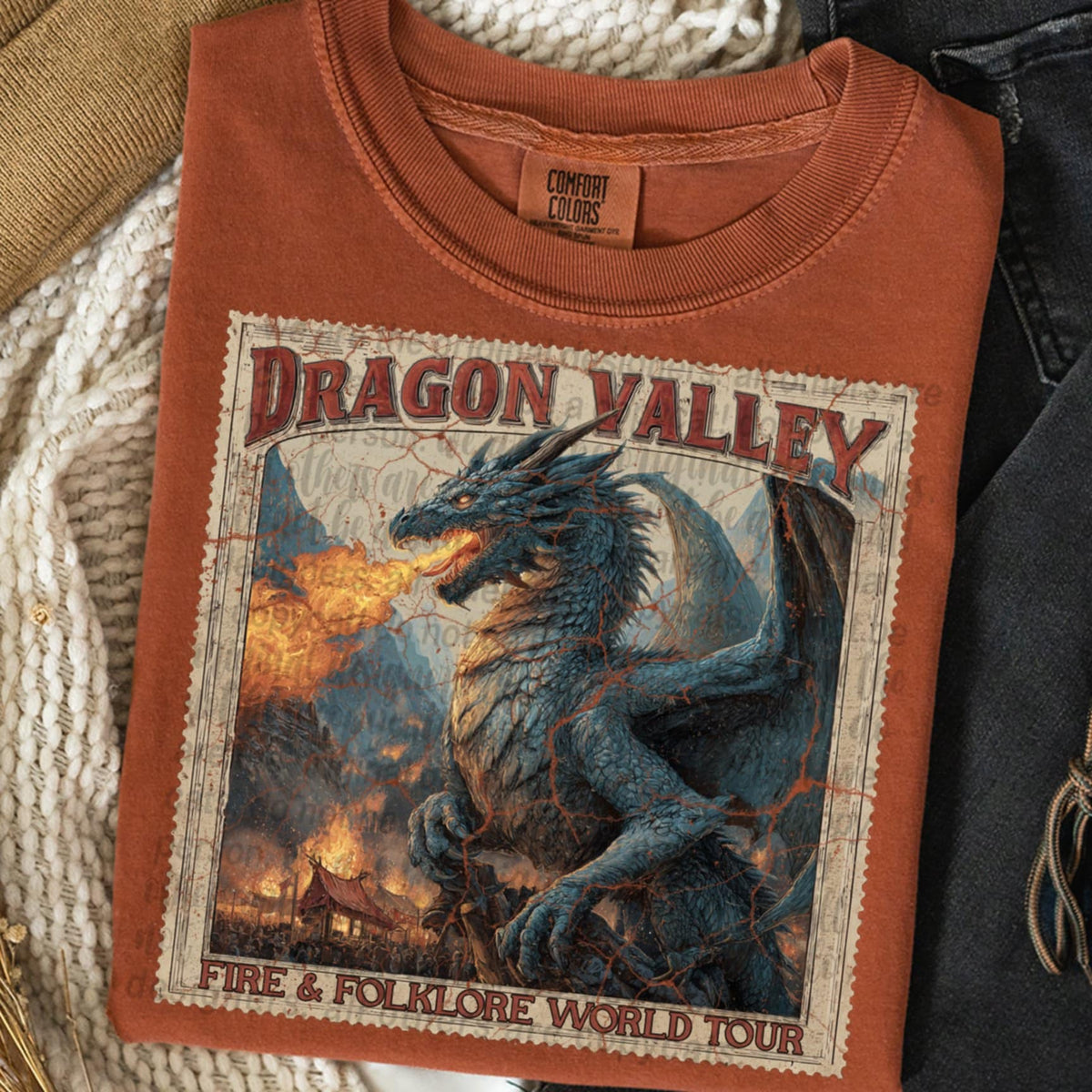 Dragon Valley stamp (TTD) DTF transfer