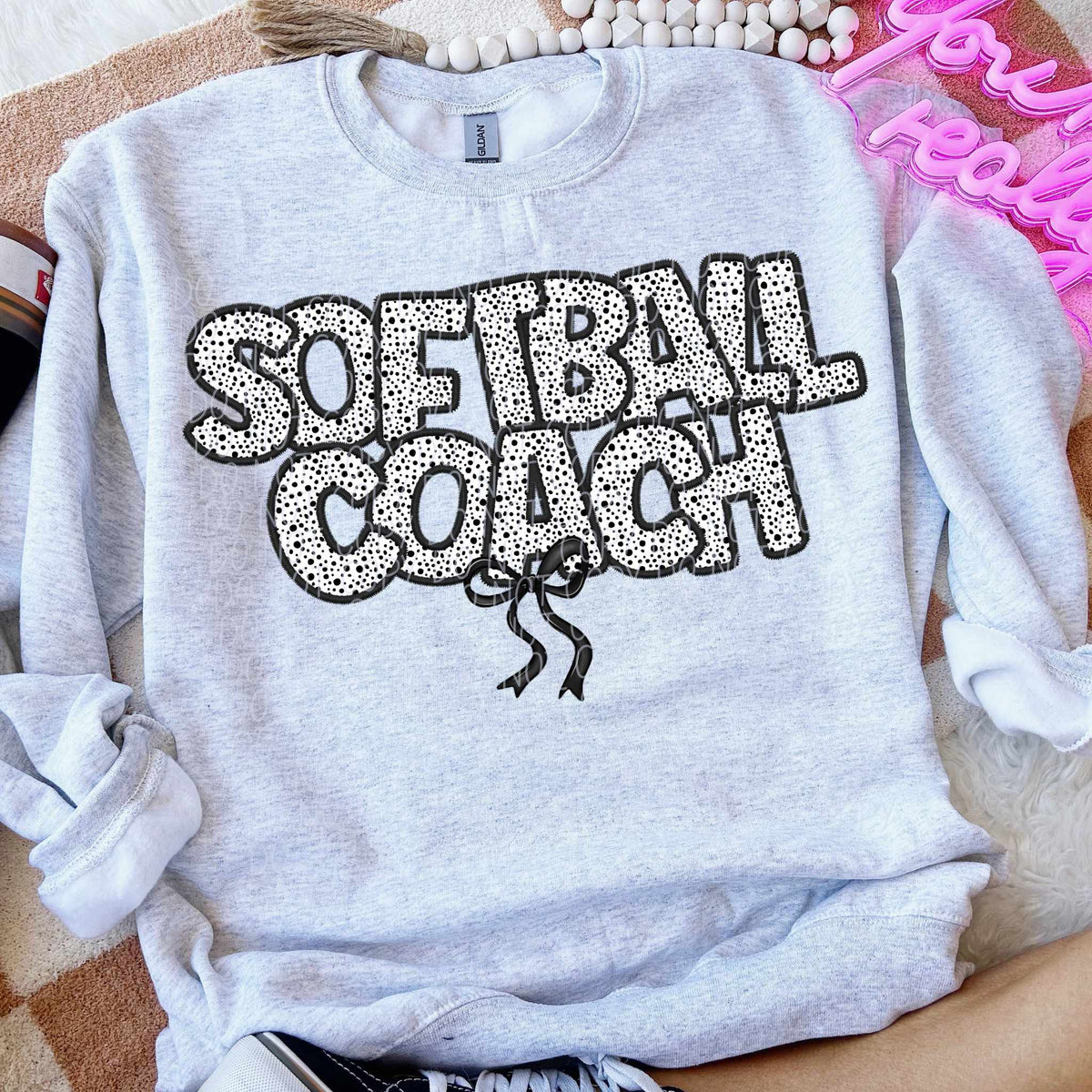 Softball coach dot filled (CITY) 82291 DTF transfer
