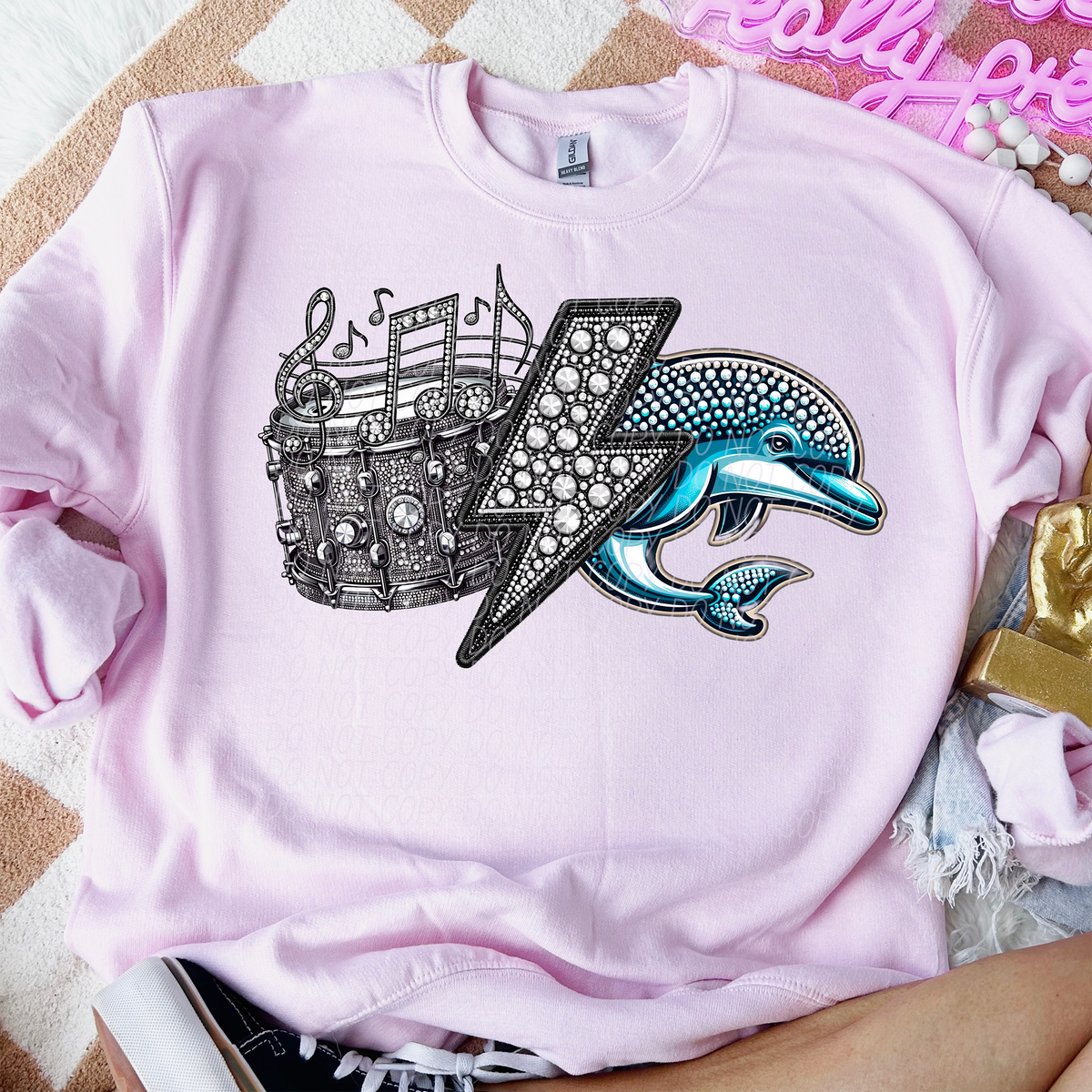 Band Mascot Dolphins (CITY) 57541 DTF transfer