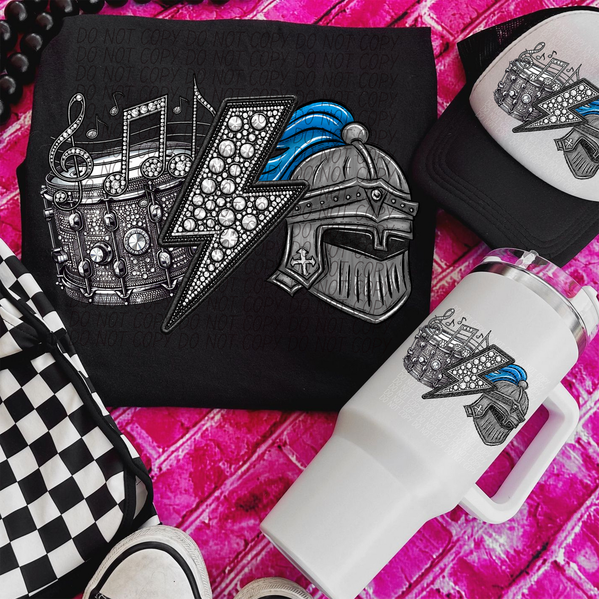 Band Mascot Blue Hair Knights (CITY) 57550 DTF transfer