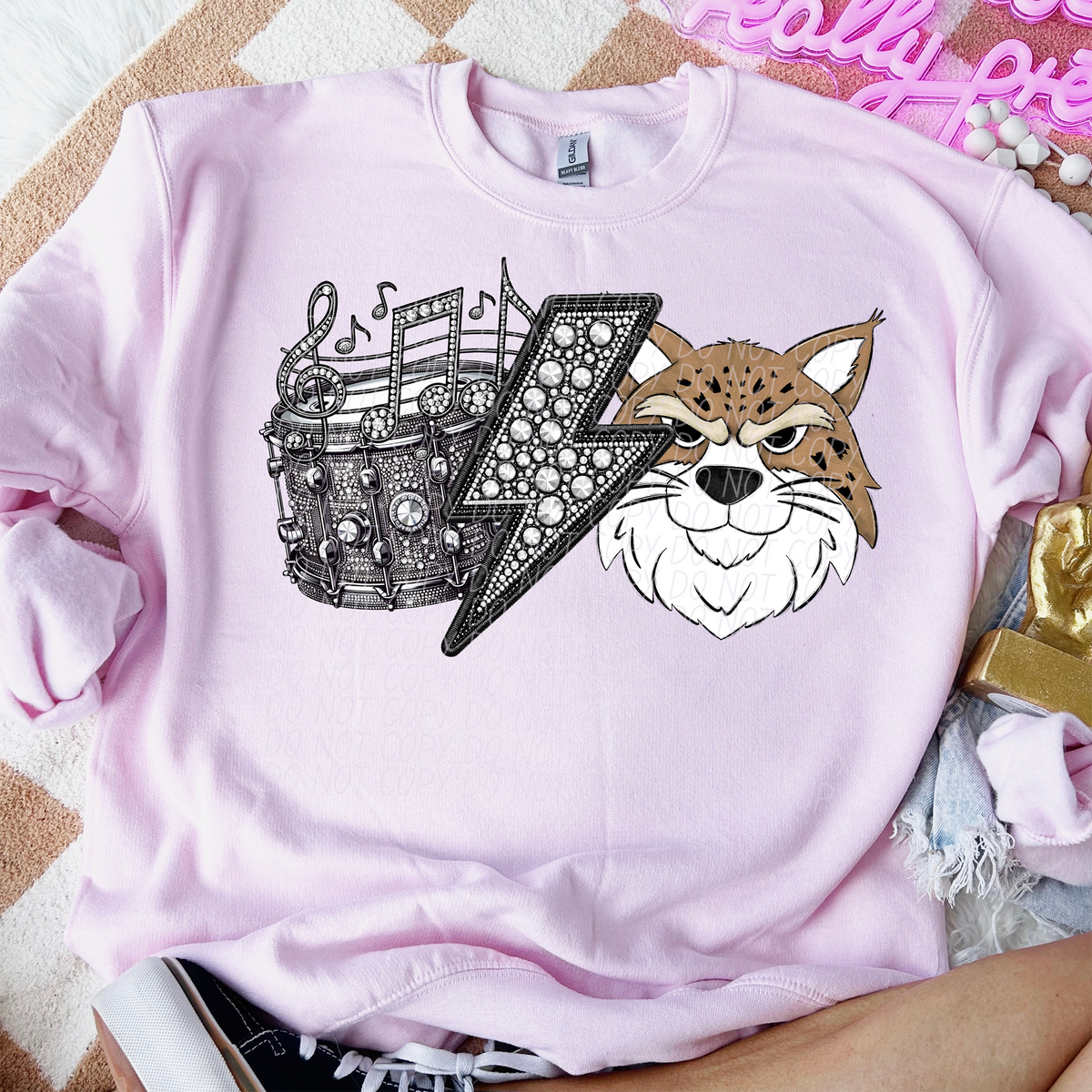 Band Mascot Wildcats (CITY) 57571 DTF transfer