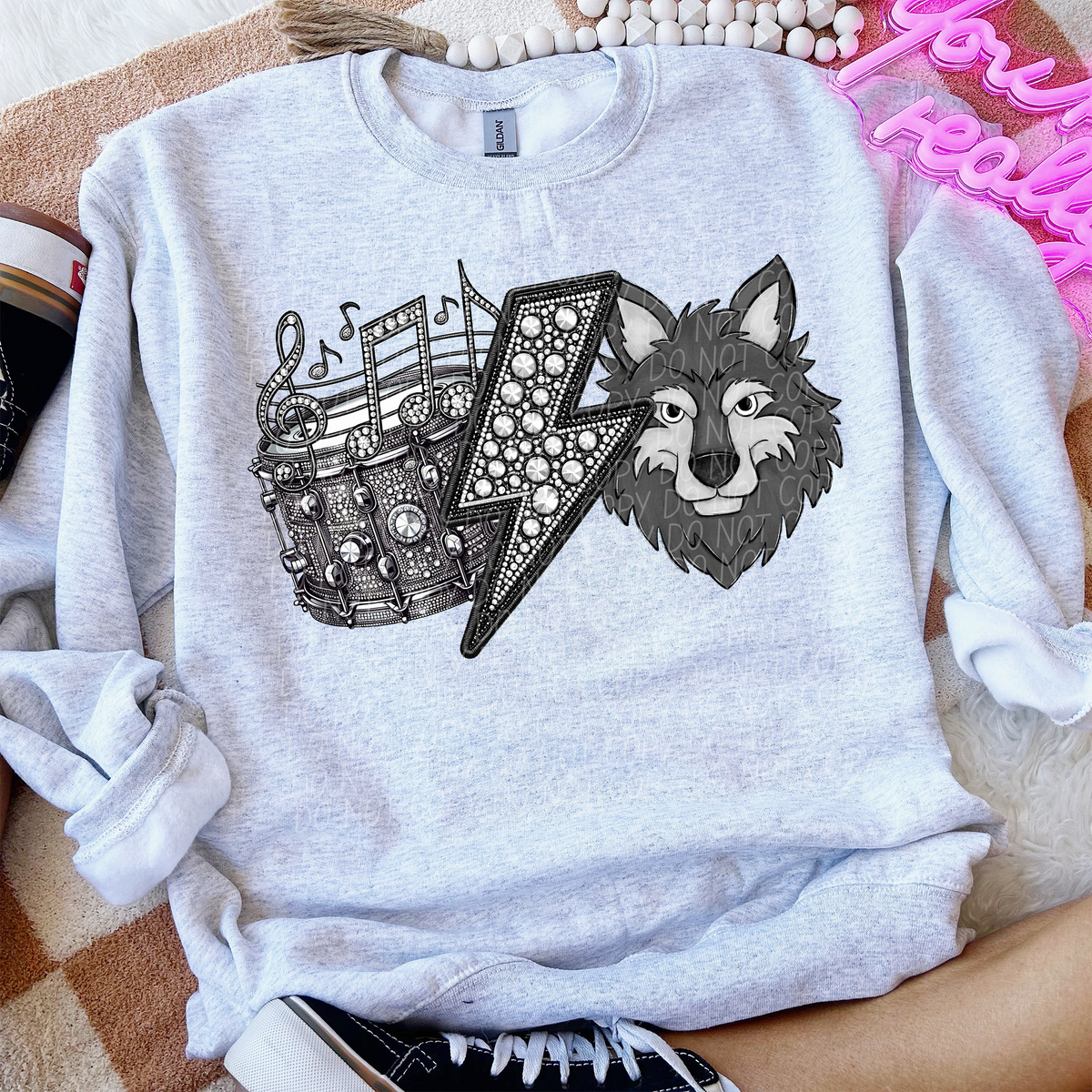 Band Mascot Wolves (CITY) 57575 DTF transfer