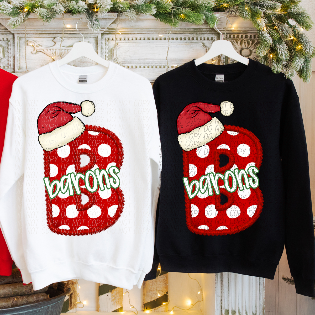 B Barons Christmas Faux Embroidery (CITY) 66255 DTF transfer