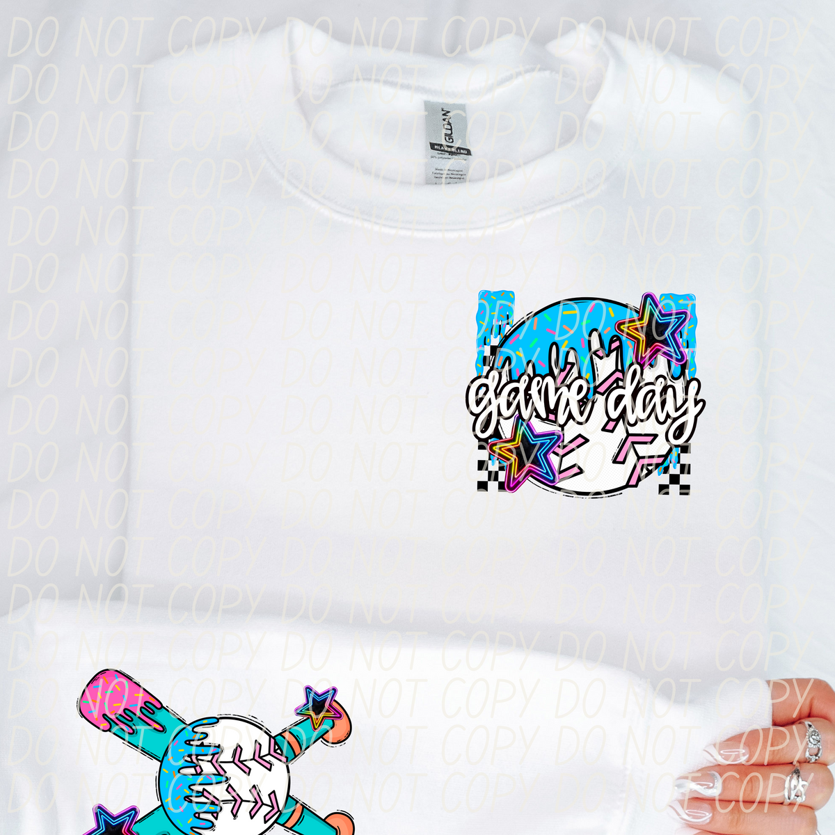 Baseball game day sleeve (CITY) DTF transfer