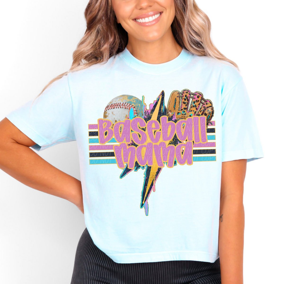 Geode Bolt with Mitt Baseball Mama (CITY) DTF transfer