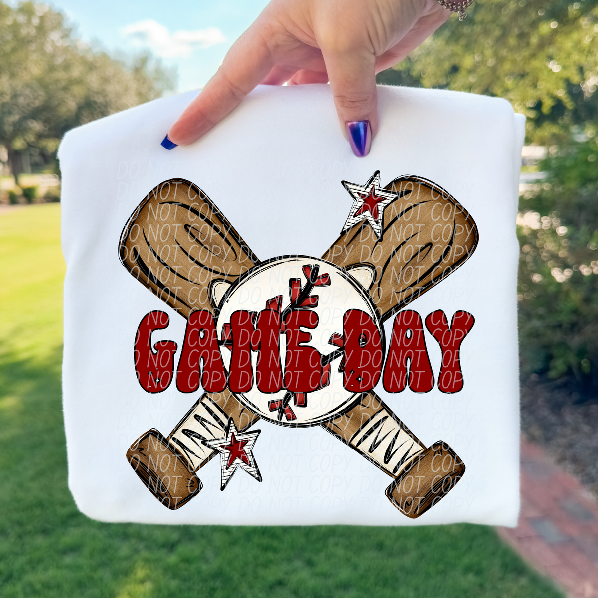 Baseball Game Day MAROON (City) DTF Transfer