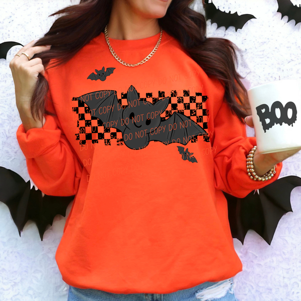 Bats checkered background (City) DTF Transfer