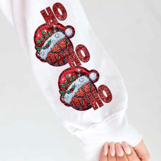 Ho ho ho basketball sleeve 62705 DTF transfer