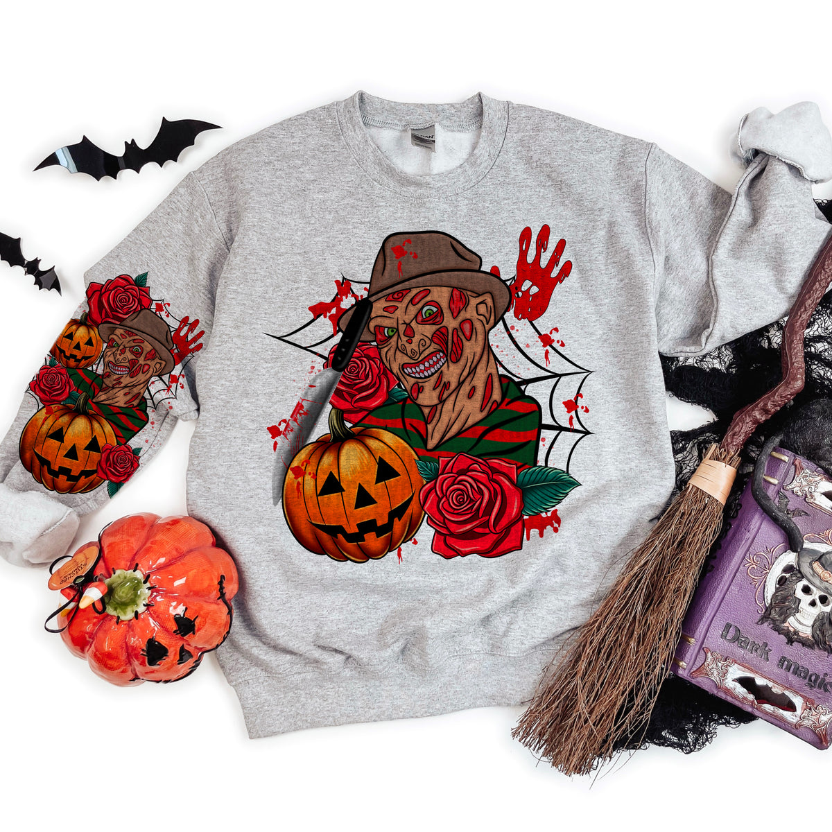 Fred Pumpkin and Rose (SLEEVE) 113235 DTF transfer