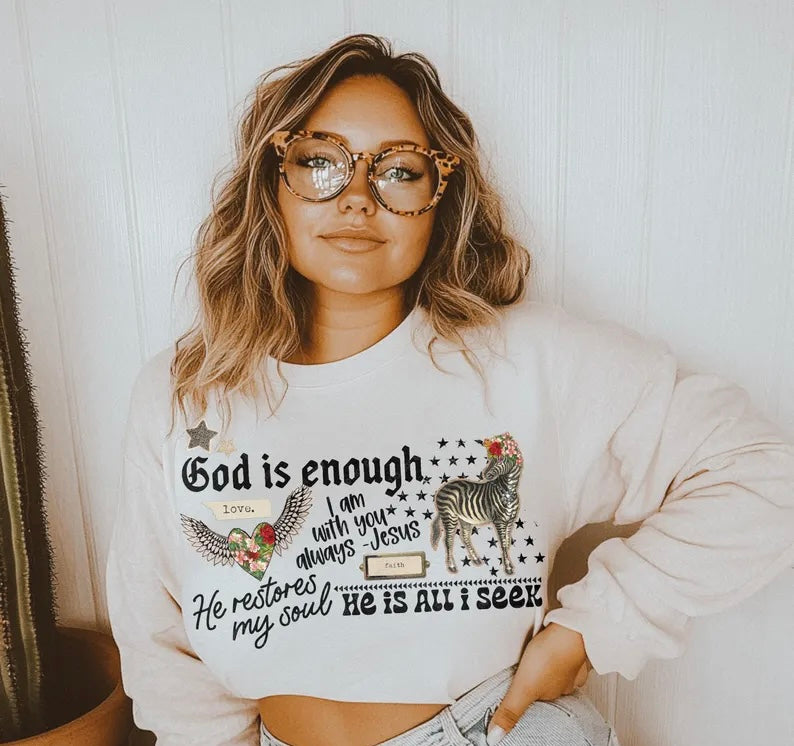 God is enough zebra 98620 DTF transfer