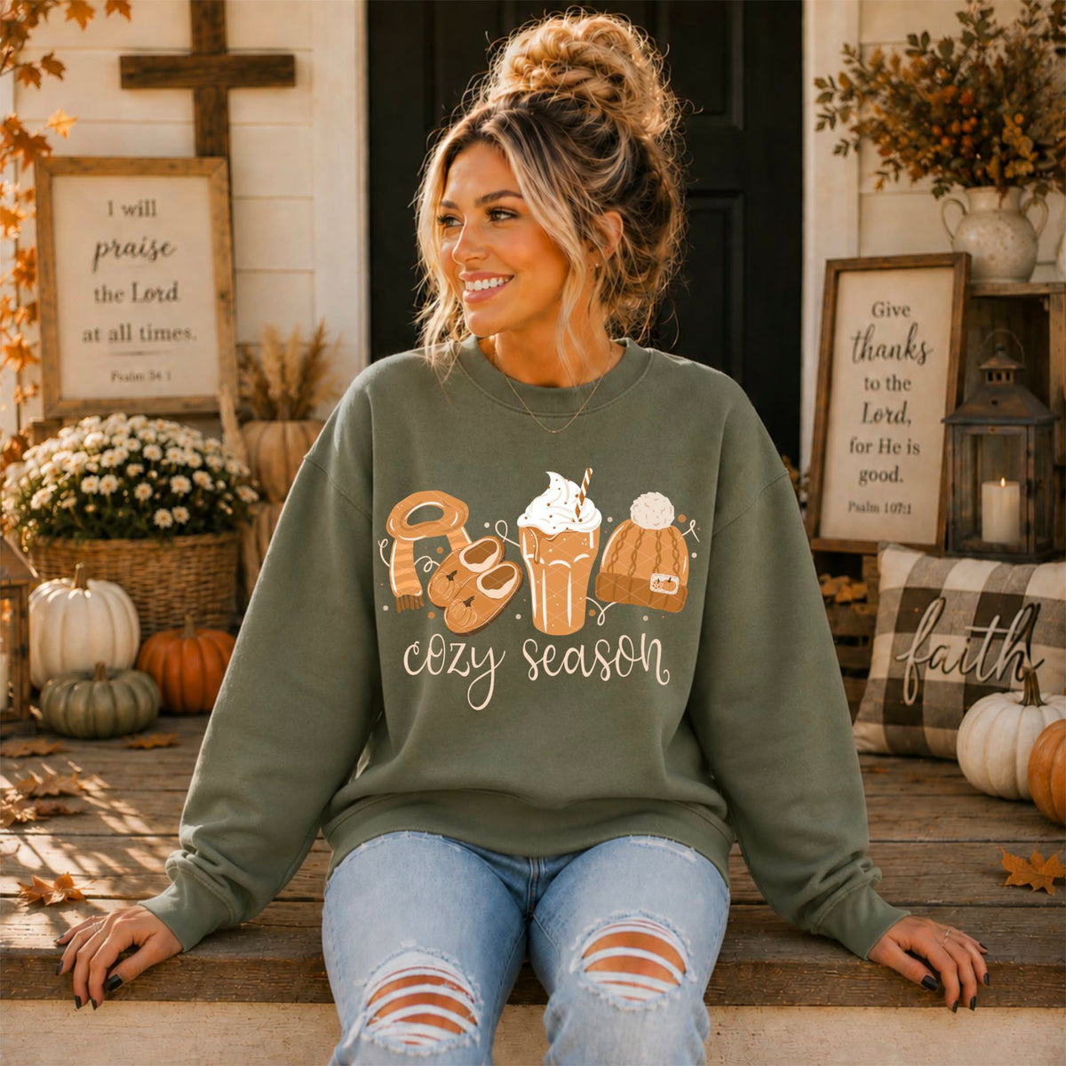 Scarf slippers coffee boggin  (SDD) DTF transfer