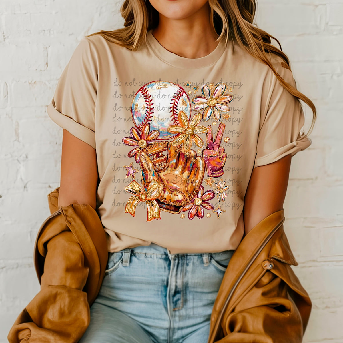 Let’s Go Floral baseball (SSD) 117546 DTF transfer