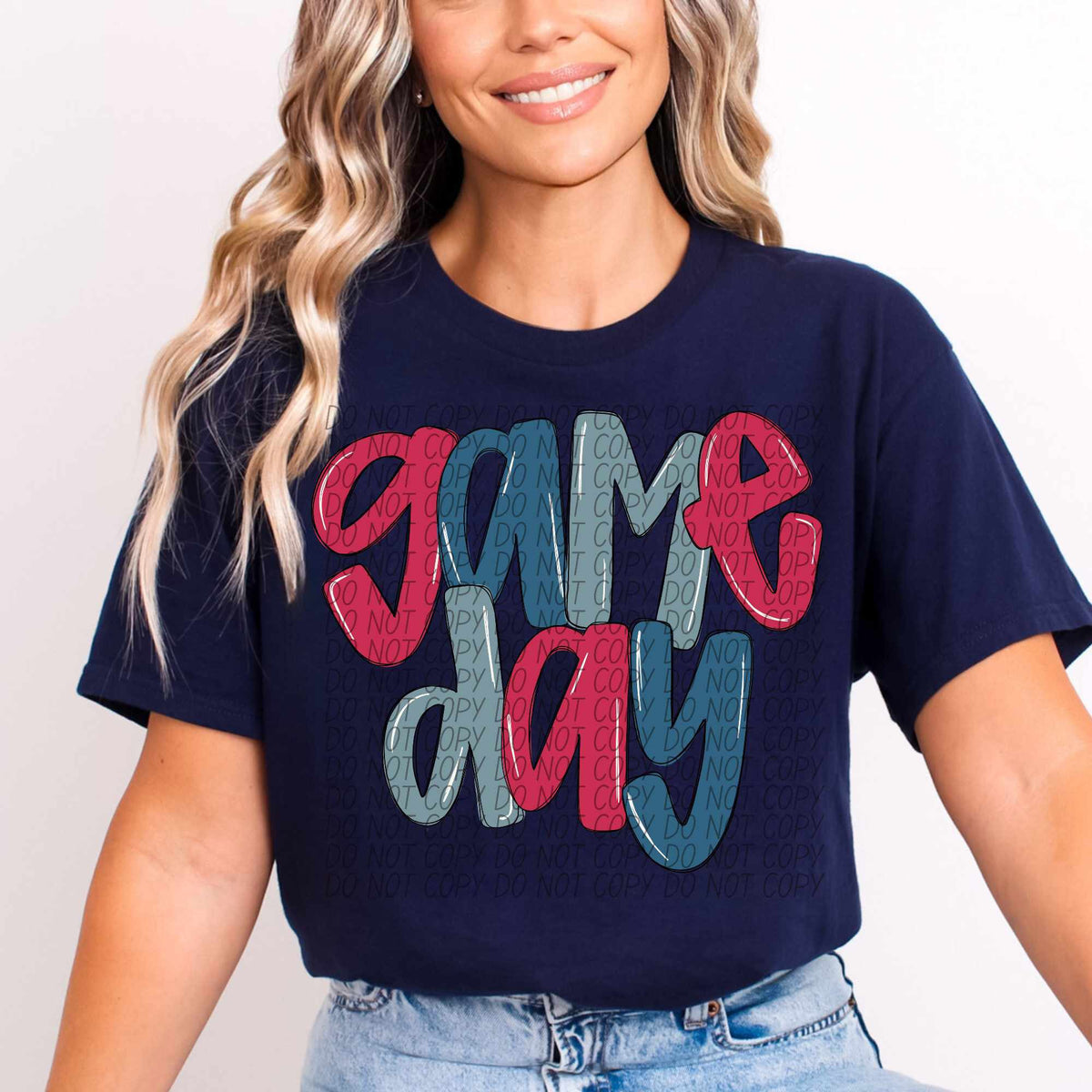 Game day red and blue (CITY) 84965 DTF transfer