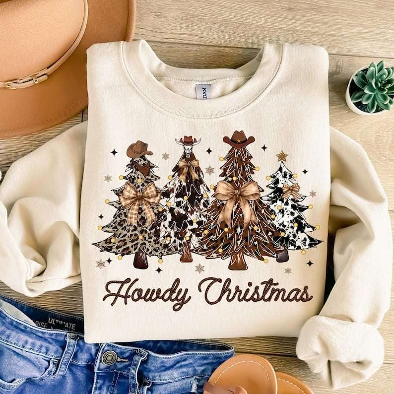Howdy Christmas trees 62214 DTF transfer