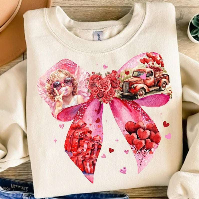 Valentine bow 70757 DTF transfer