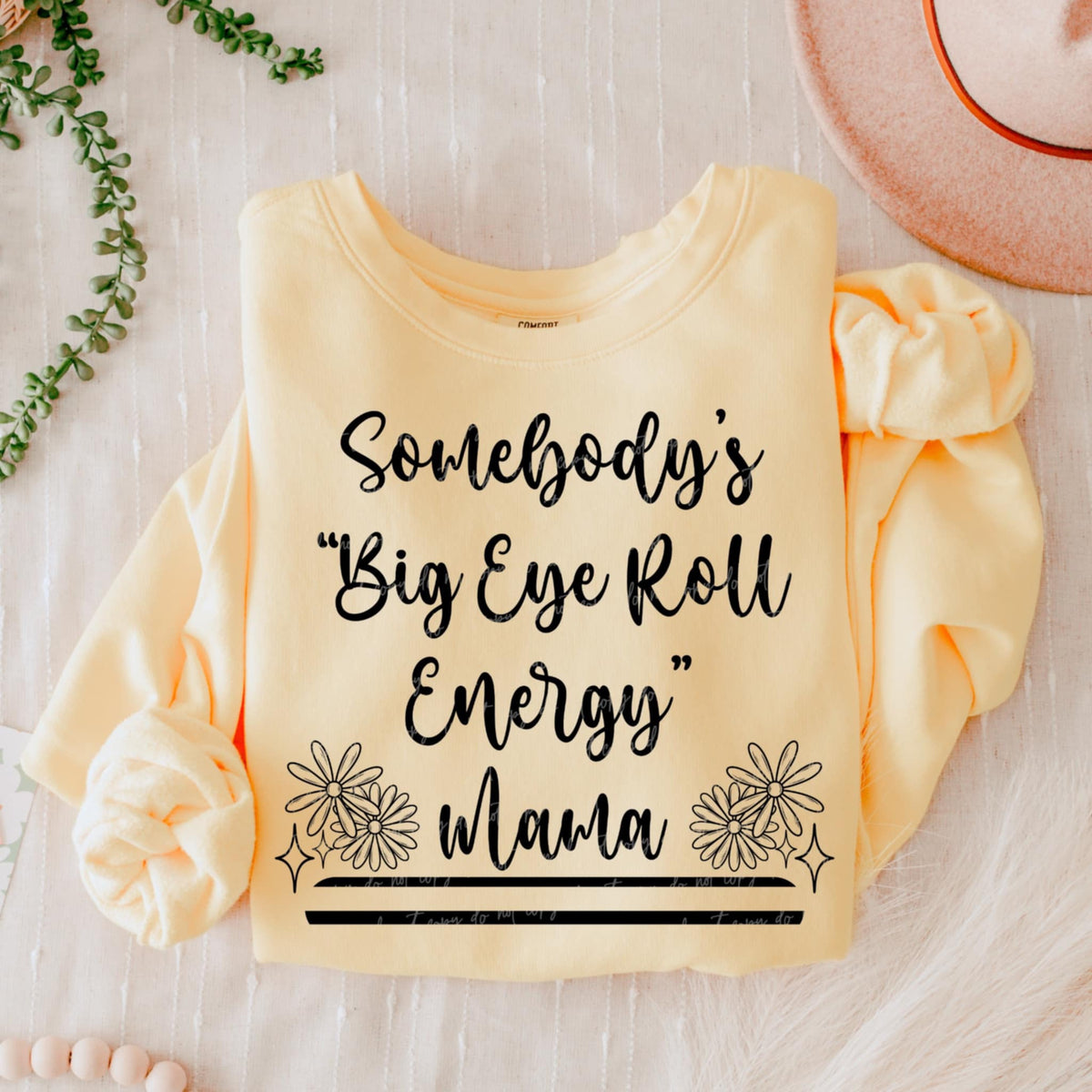 Somebody’s “big eye roll” mama BLACK (VIRGO) 90836 DTF transfer