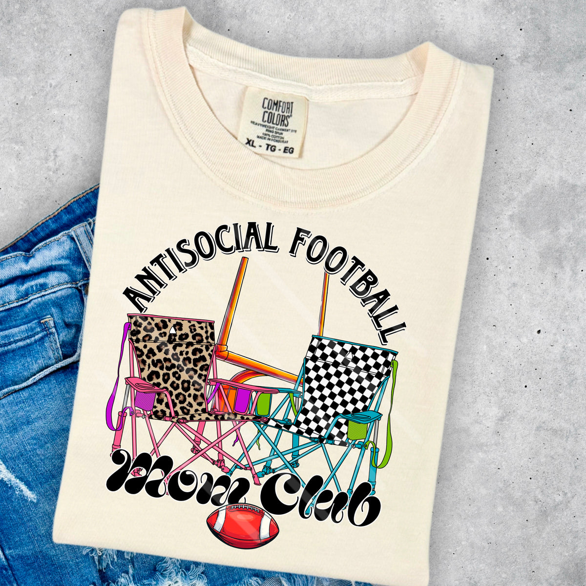 Antisocial Football Mom Club chairs (chaos) 110271 DTF transfer