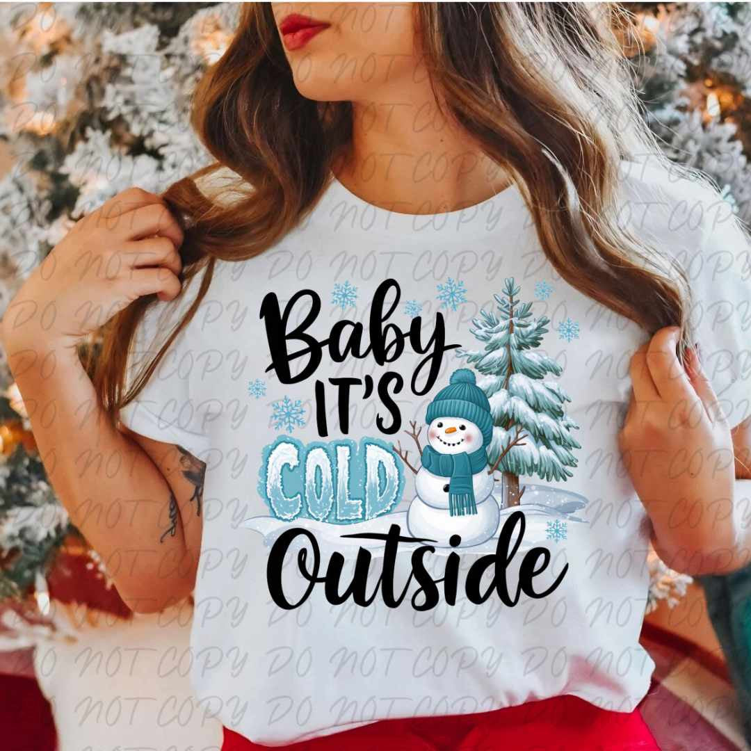 Baby it’s cold outside snowman (vintage) 67338 DTF transfer