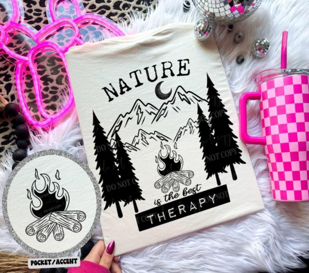 Nature is the best therapy BACK (Linda) 106649 DTF transfer