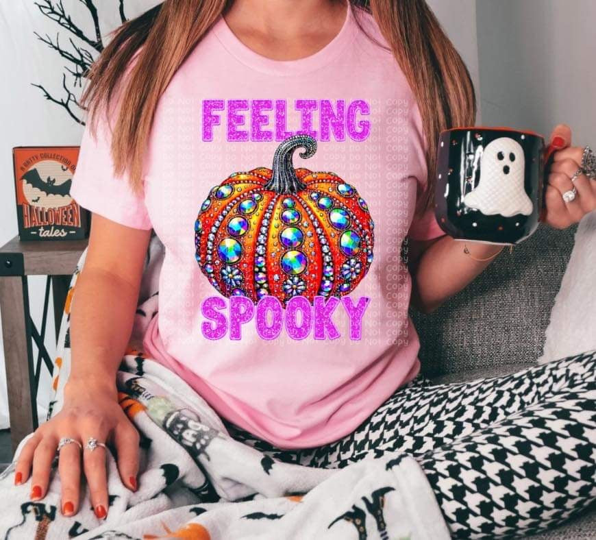 Feeling spooky pumpkin with gems (DDD) 55196 DTF transfer