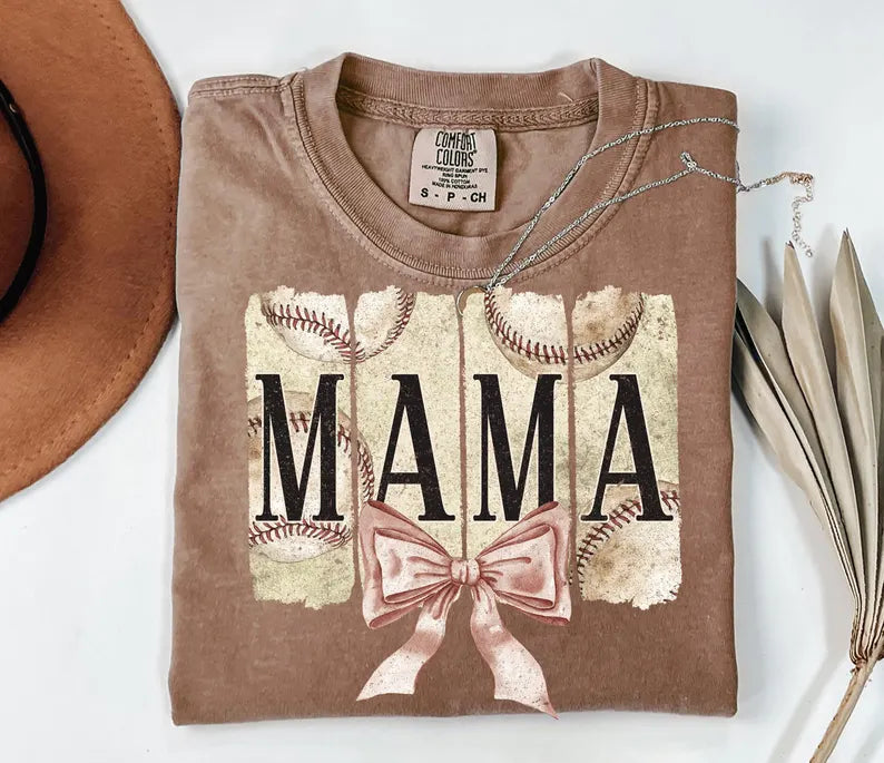 Mama vintage baseball background 94738 DTF transfer