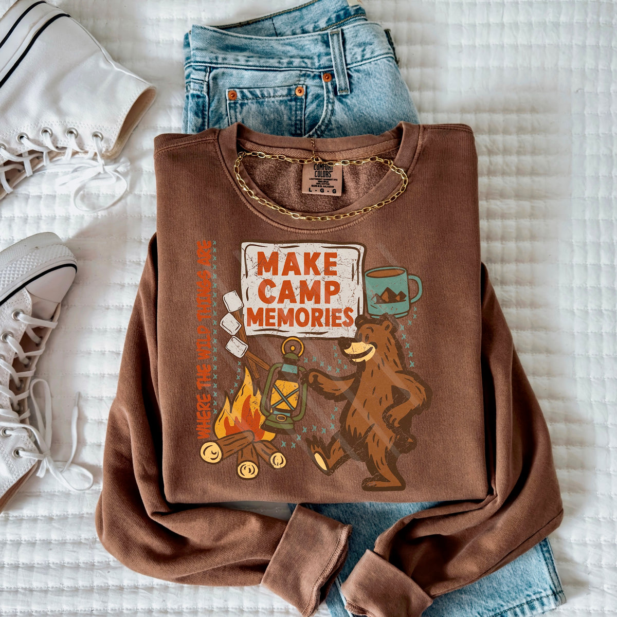 Make Camp Memories DISTRESSED 114138 DTF transfer