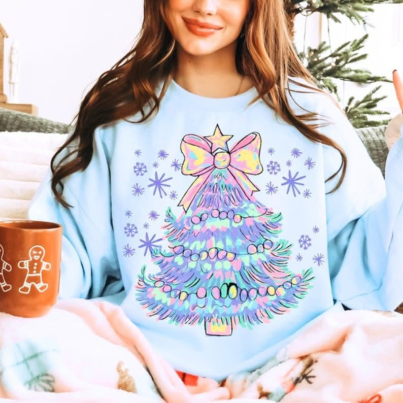 Holographic Christmas tree 107818 DTF transfer