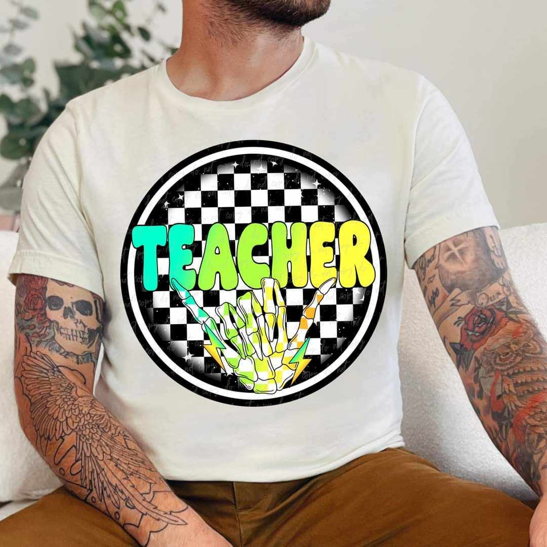 Teacher skellie hand circle BOY (VIRGO) 50185 DTF transfer