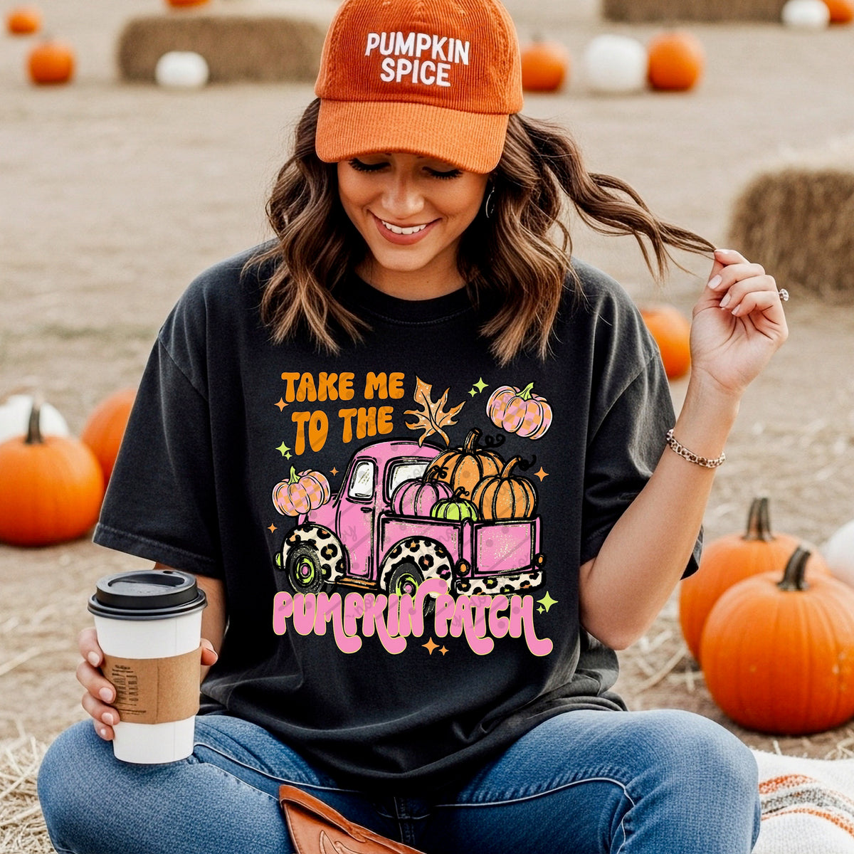 Take me to the pumpkin patch Sunday Special DTF transfer