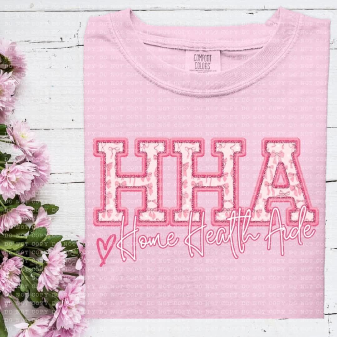 HHA home health aide coquette (ECHT) 93523 DTF transfer