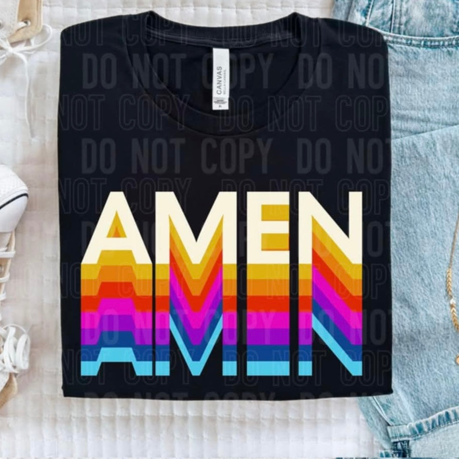 Amen Stacked SBB DTF transfer