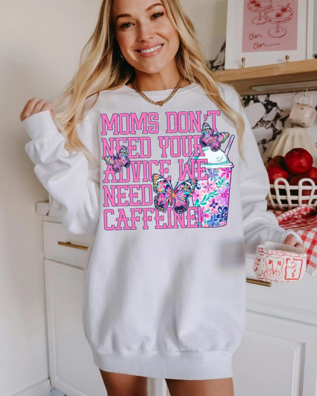 Moms Don’t need your advice, we need caffeine (lyttle) DTF transfer