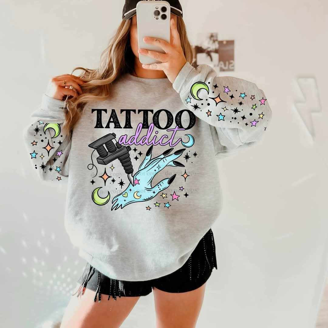 Tattoo addict BLACK FRONT (CSC) 82140 DTF transfer