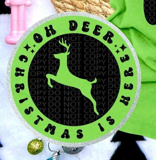 Oh deer Christmas is here pocket (HW) 62003 DTF transfer