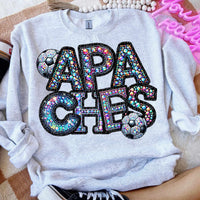 Apaches rhinestone soccer (CITY) 77136 DTF transfer