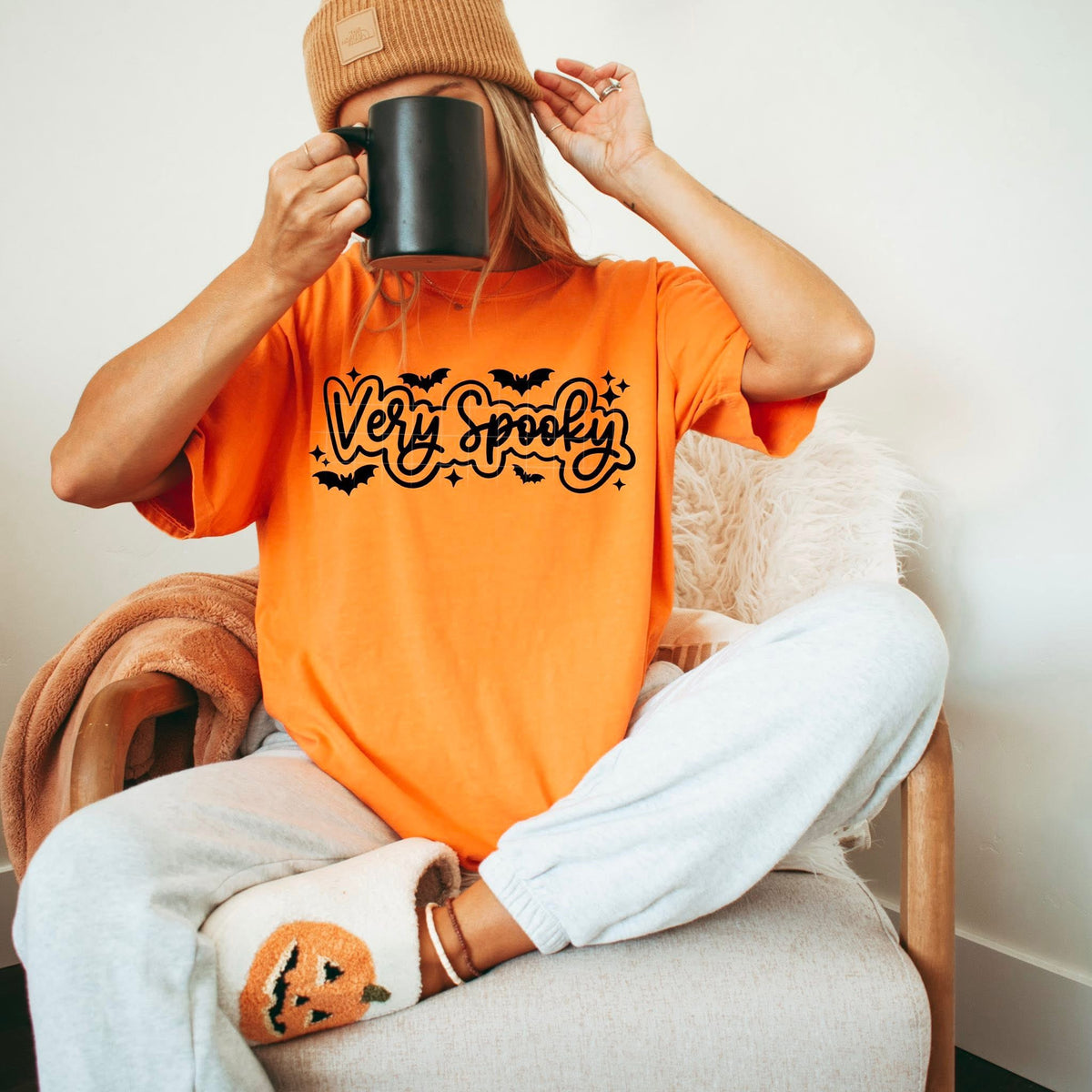 Very Spooky Outline BLACK CSC DTF transfer