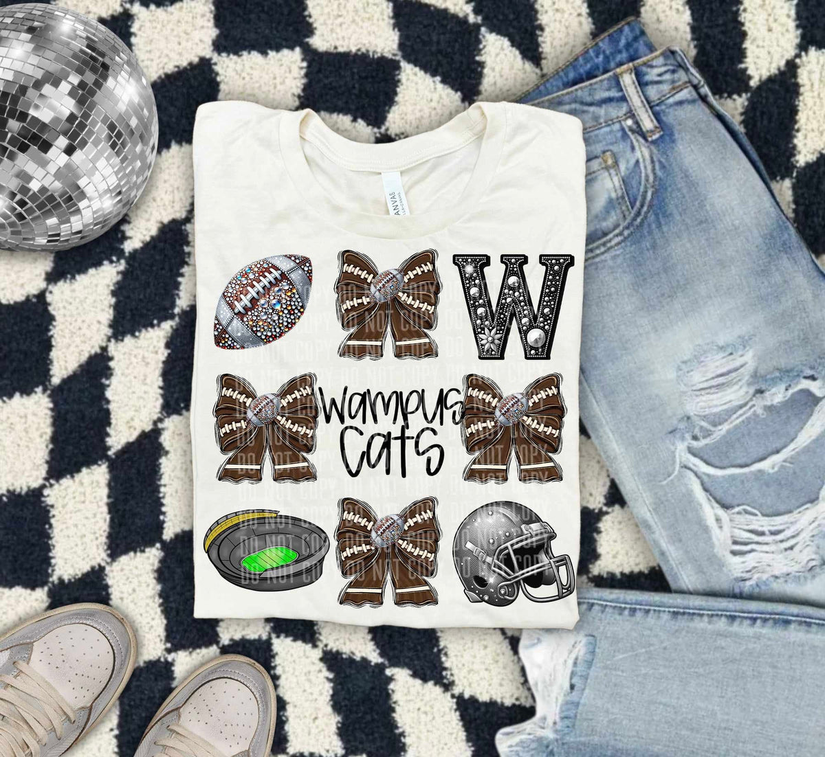 Wampus cats football collage (Caplinger) 55821 DTF transfer