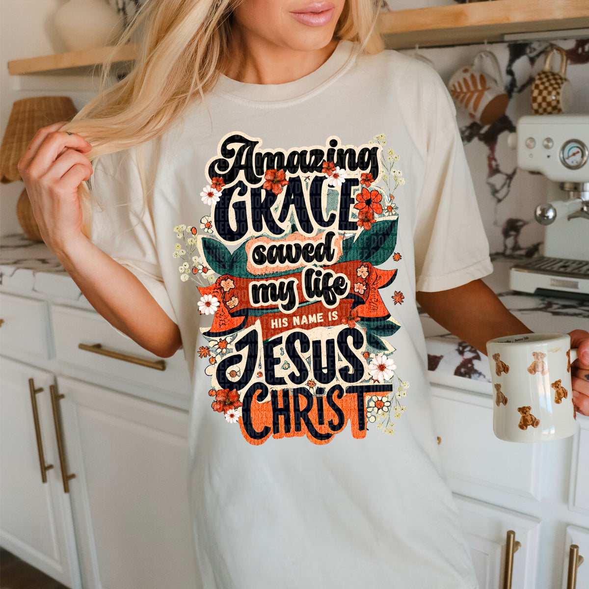 Amazing grace saved my life 94910 DTF transfer