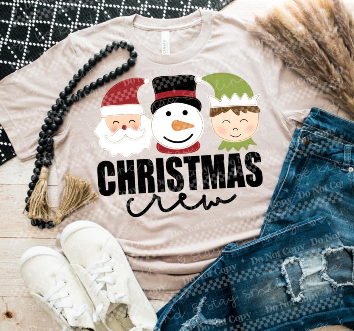 Christmas Crew Santa snowman and elf (CMLD) 116741 DTF TRANSFER